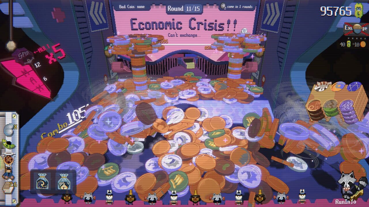 Raccoin: Coin Pusher Roguelike screenshot